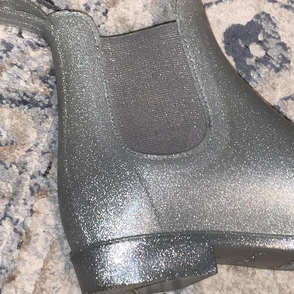 J.CREW women’s silver ankle rain BOOTS SIZE 7 - Picture 5 of 9